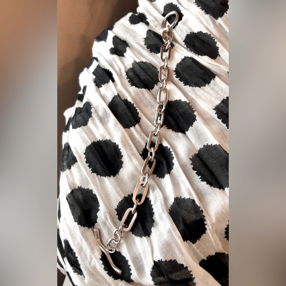 Fashion Silver Tone Paper Clip Bracelet - Picture 4 of 8